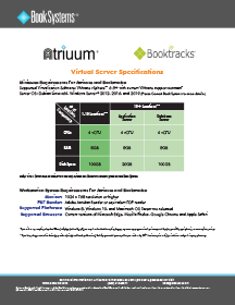 Booktracks VM Server Requirements