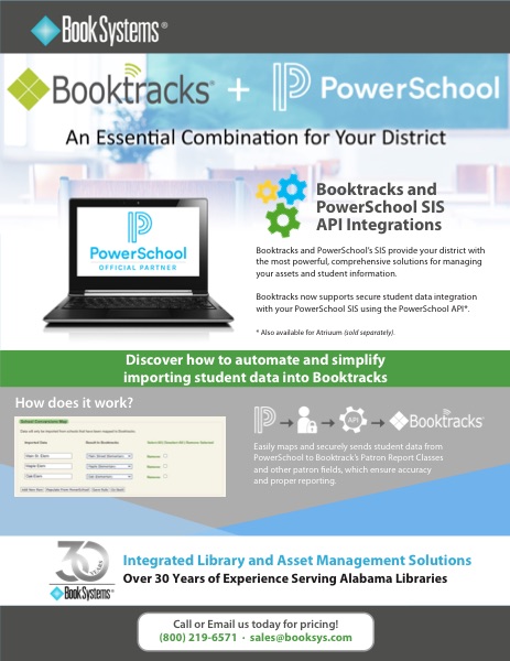 Booktracks PowerSchool API brochure