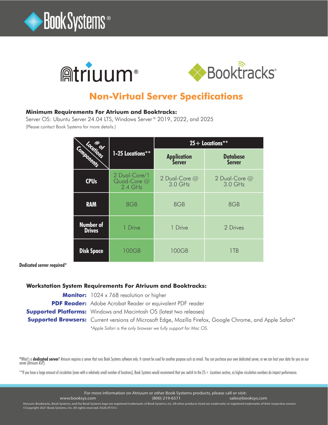 Non-Virtual Server Requirements