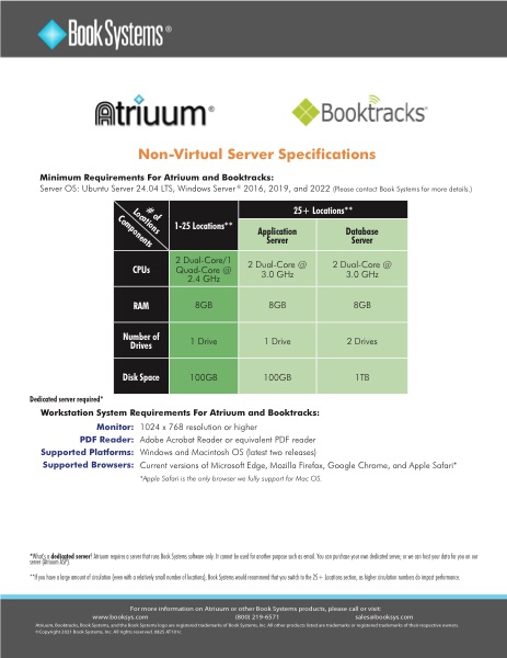 Non-Virtual Server Requirements