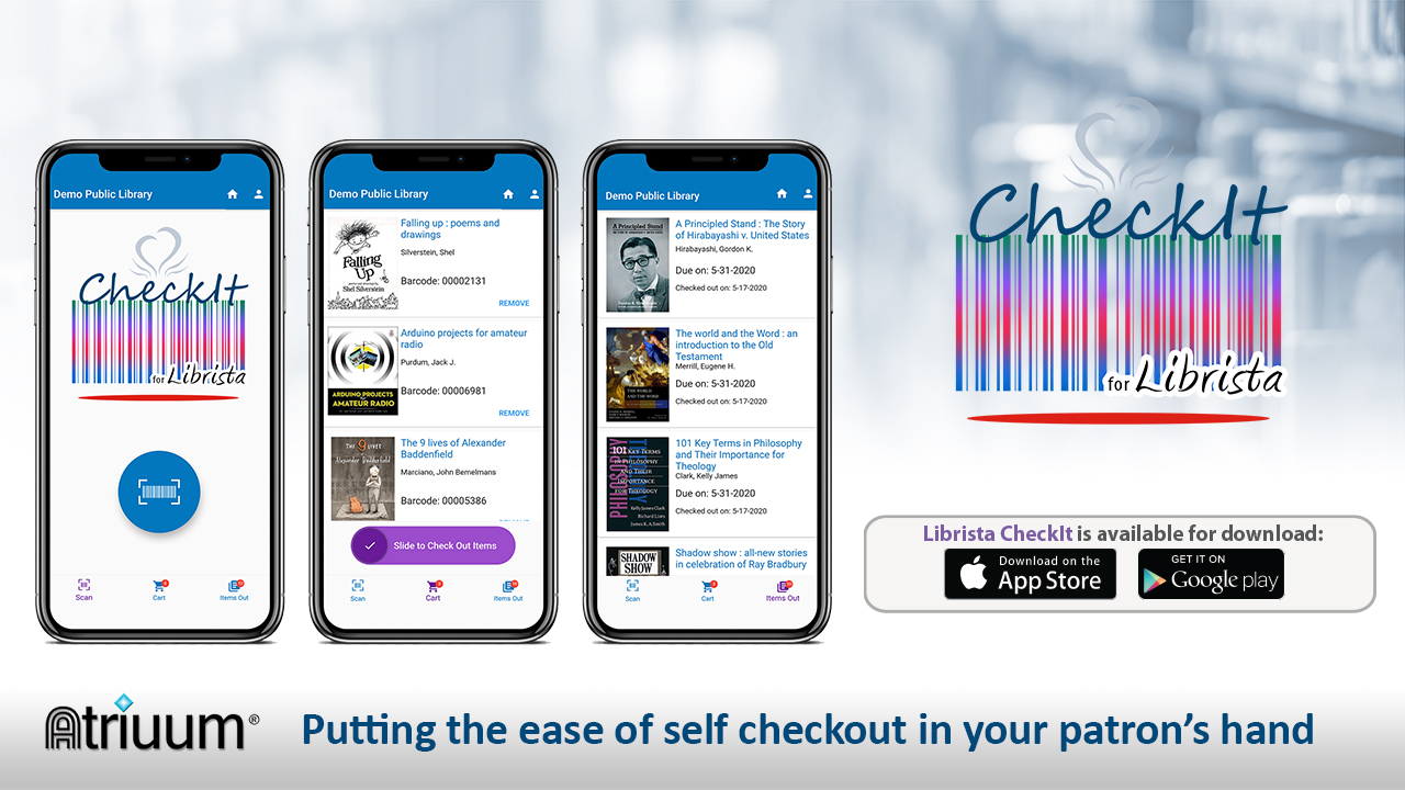 Librista CheckIt Banner Ad Mobile App for Patron Self-checkout
