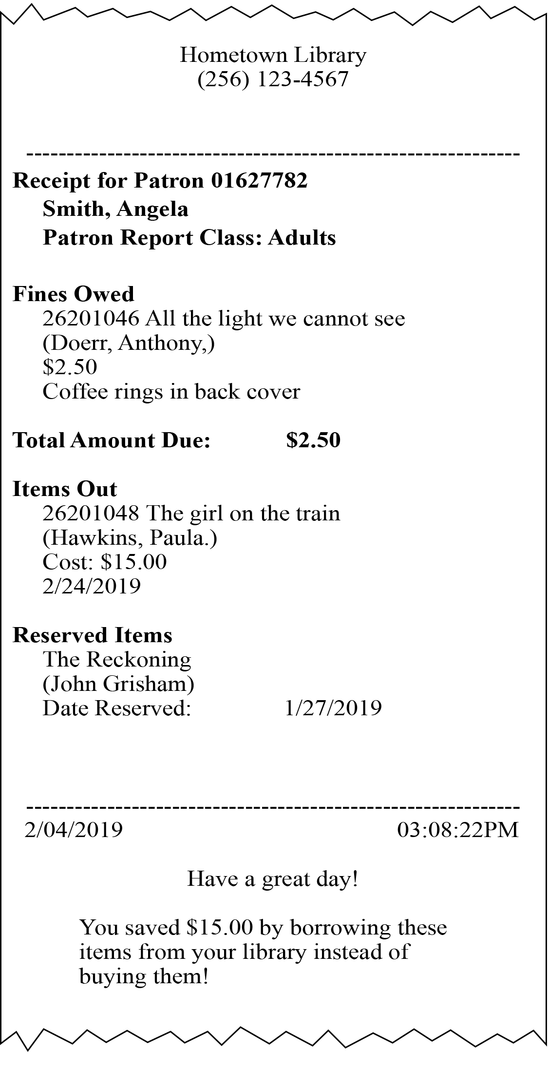 Example Receipt Image